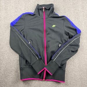 Nike‎ Sportswear Women's S Track Jacket Black Pink Purple Neon Green 370397-011